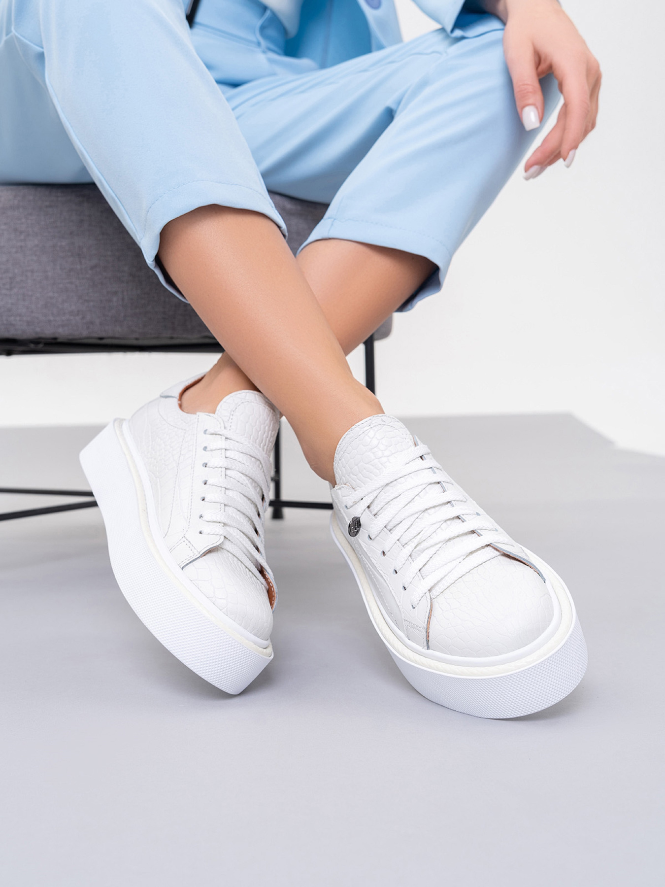 Кеды низкие ISSA Plus модель OB2-407_белый Фото