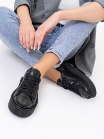 Кеди низькі ISSA Plus модель OB2-407_черный Кеди низькі ISSA Plus модель OB2-407_черный Фото