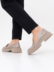 Лоферы ISSA Plus модель OB2-414_бежевый Фото