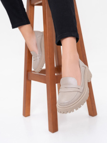 Лоферы ISSA Plus модель OB2-414_бежевый Фото