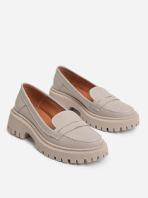 Лоферы ISSA Plus модель OB2-414_бежевый Фото