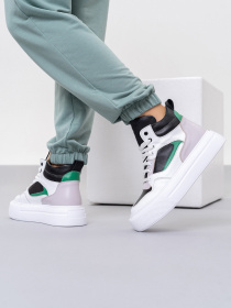 Кеды высокие ISSA Plus модель OB2-420_белый Фото