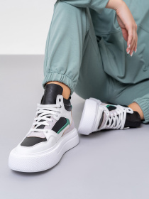 Кеды высокие ISSA Plus модель OB2-420_белый Фото