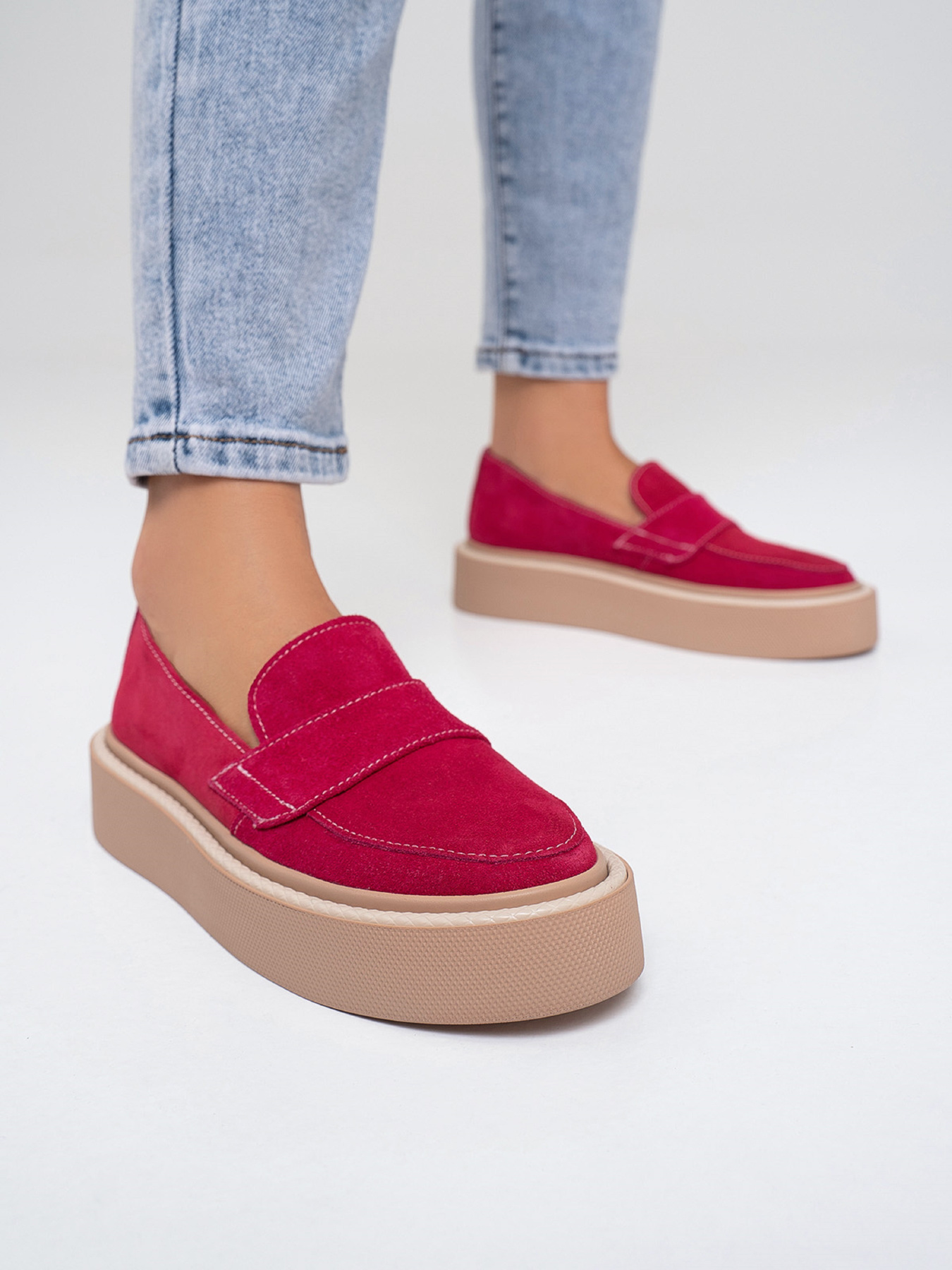 Лоферы ISSA Plus модель OB2-405_розовый Фото