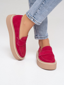 Лоферы ISSA Plus модель OB2-405_розовый Фото