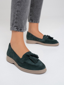 Лоферы ISSA Plus модель OB2-412_зеленый Фото