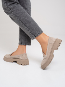 Лоферы ISSA Plus модель OB2-415_бежевый Фото