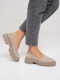 Лоферы ISSA Plus модель OB2-415_бежевый Фото