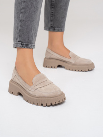 Лоферы ISSA Plus модель OB2-415_бежевый Фото