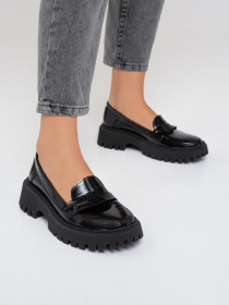 Лоферы ISSA Plus модель OB2-416_черный Фото