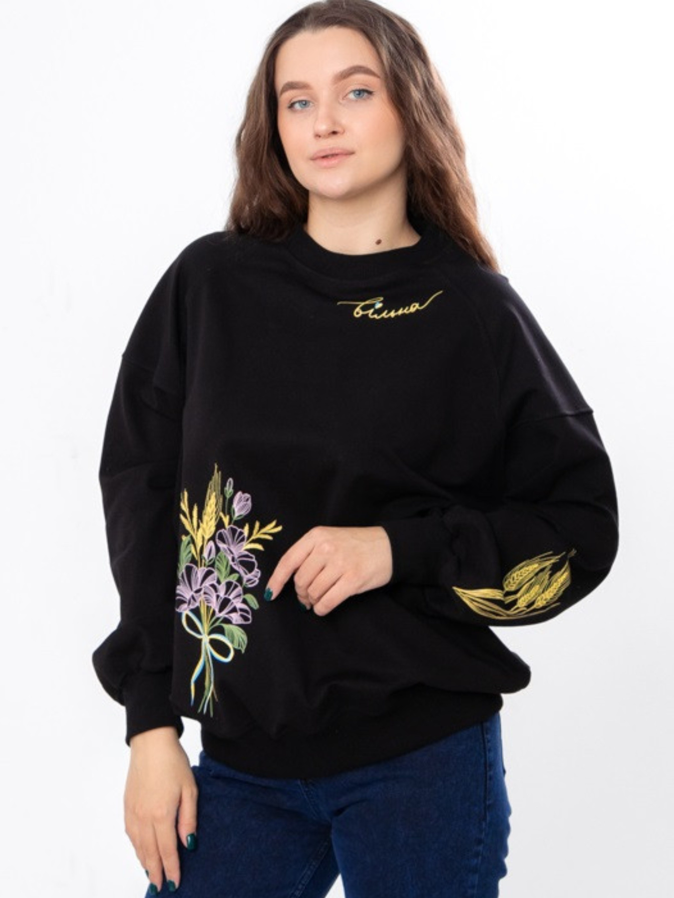 Свитшот Носи своє модель 8385-057-33-chornij Свитшот Носи своє модель 8385-057-33-chornij Фото