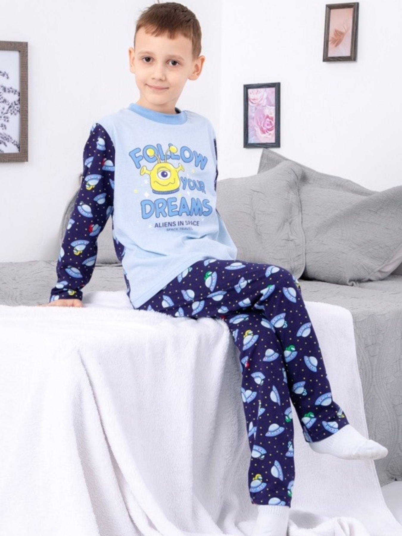 Пижама Носи своє модель 6076-002-33-4-kosmos-temno-sinj Фото