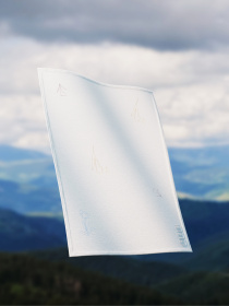 Скатертина з льону з машинною вишивкою Квіт" GNIZDO Модель LTKMEKC-002 Фото