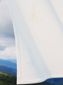 Скатертина з льону з машинною вишивкою Квіт" GNIZDO модель LTKMEKC-002 Фото