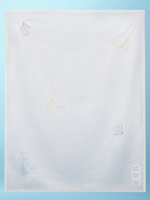 Скатертина з льону з машинною вишивкою Квіт" GNIZDO модель LTKMEKC-002 Фото