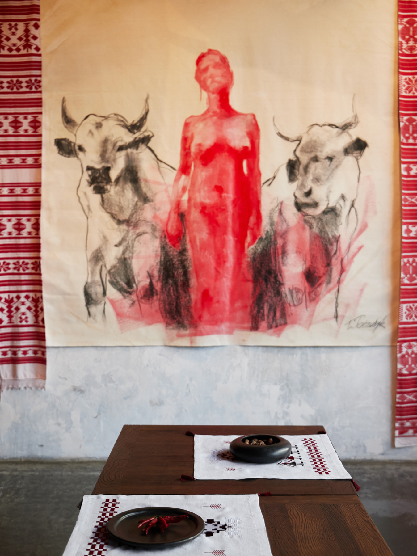 Набір з 2-х столових серветок з льону з машинною Різдвяною вишивкою GNIZDO модель TUSNCCGK-002E Набір з 2-х столових серветок з льону з машинною Різдвяною вишивкою GNIZDO модель TUSNCCGK-002E Фото