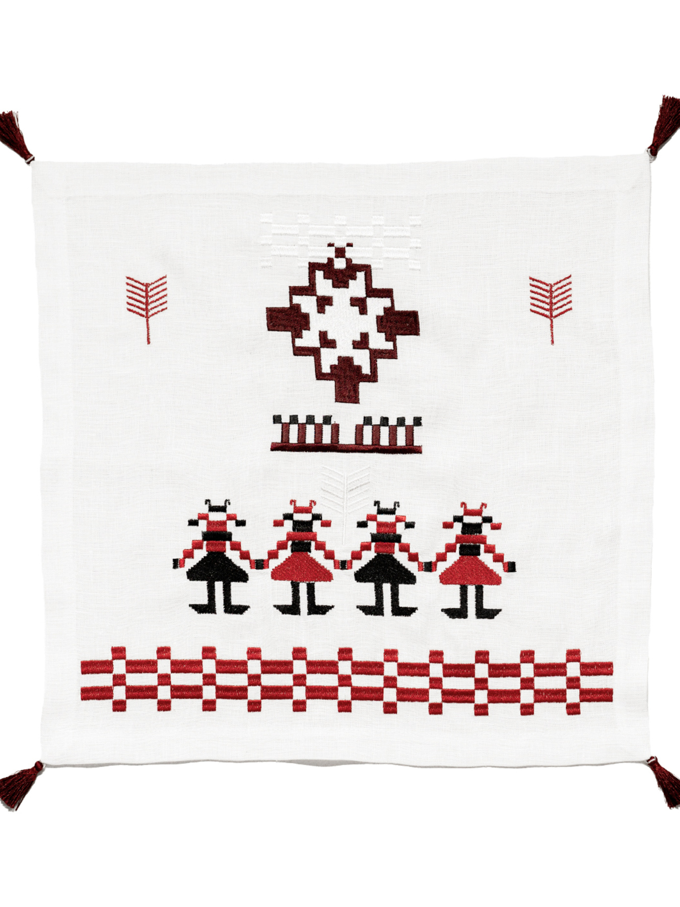 Набір з 2-х столових серветок з льону з машинною Різдвяною вишивкою GNIZDO модель TUSNCCGK-002E Набір з 2-х столових серветок з льону з машинною Різдвяною вишивкою GNIZDO модель TUSNCCGK-002E Фото