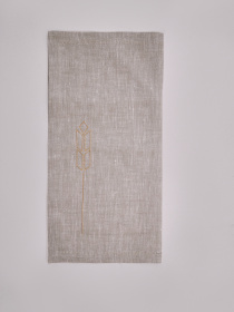 Набір з 2-х столових серветок з льону з машинною вишивкою "Колоски" GNIZDO Модель LNMESC-001 Фото