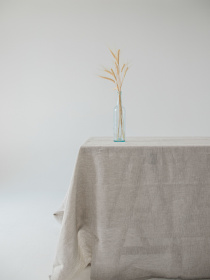 Скатертина з льону однотонна в кольорі "Еко" GNIZDO Модель LTMC-001-S Фото