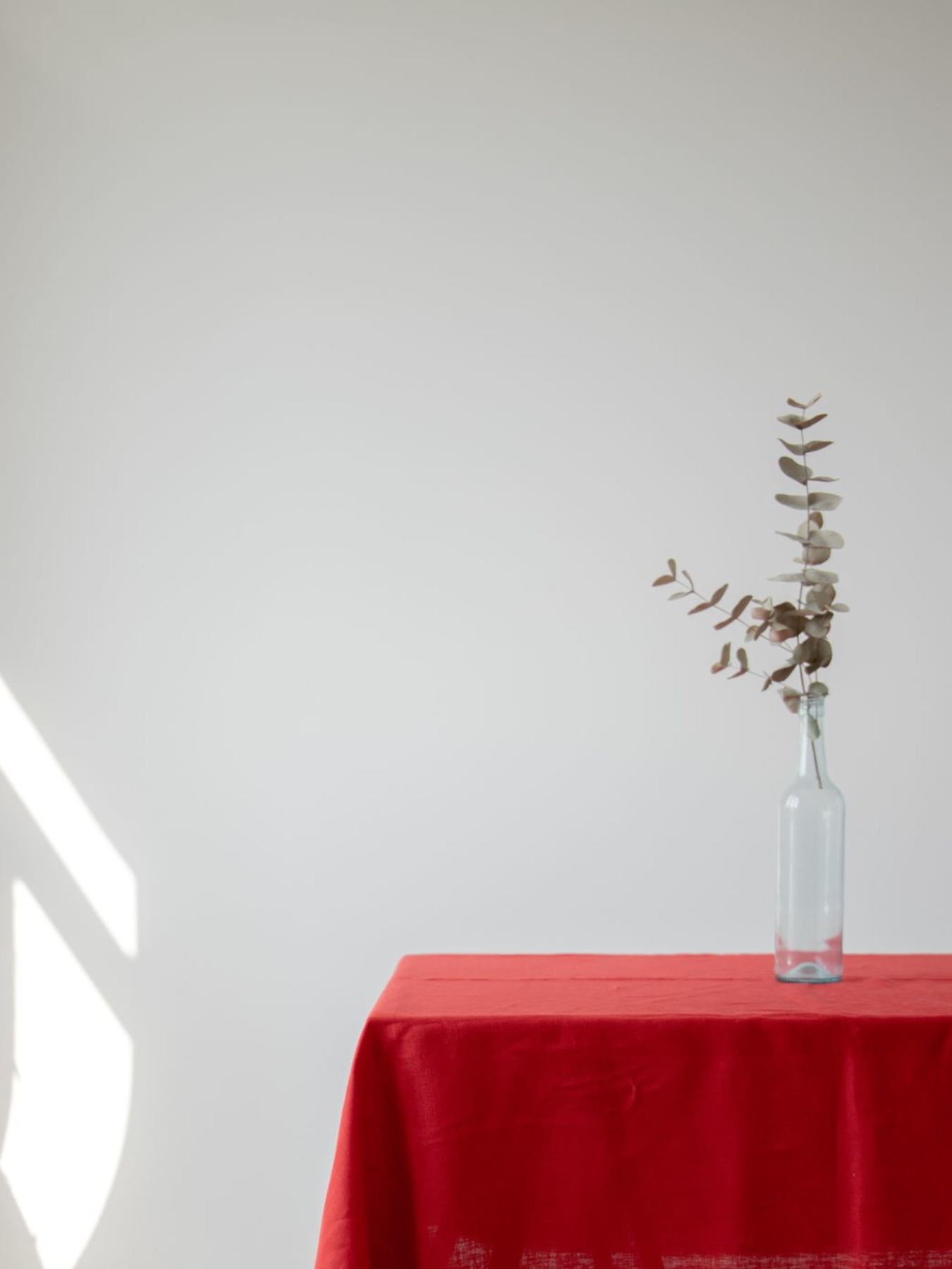 Скатертина з льону однотонна в кольорі "Поле маків" GNIZDO модель LTMC-008-S Фото