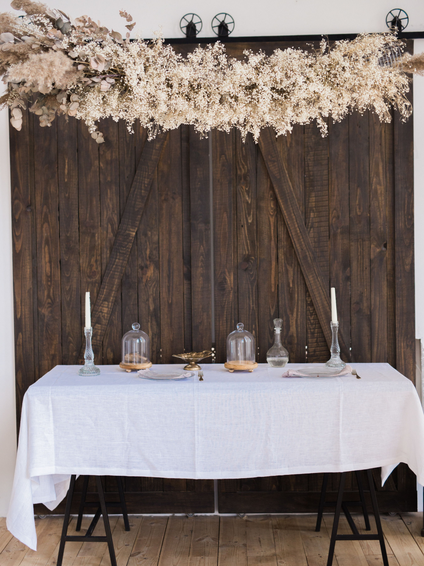 Скатертина з льону однотонна в кольорі "Молоко" GNIZDO модель LTMC-002-S Фото