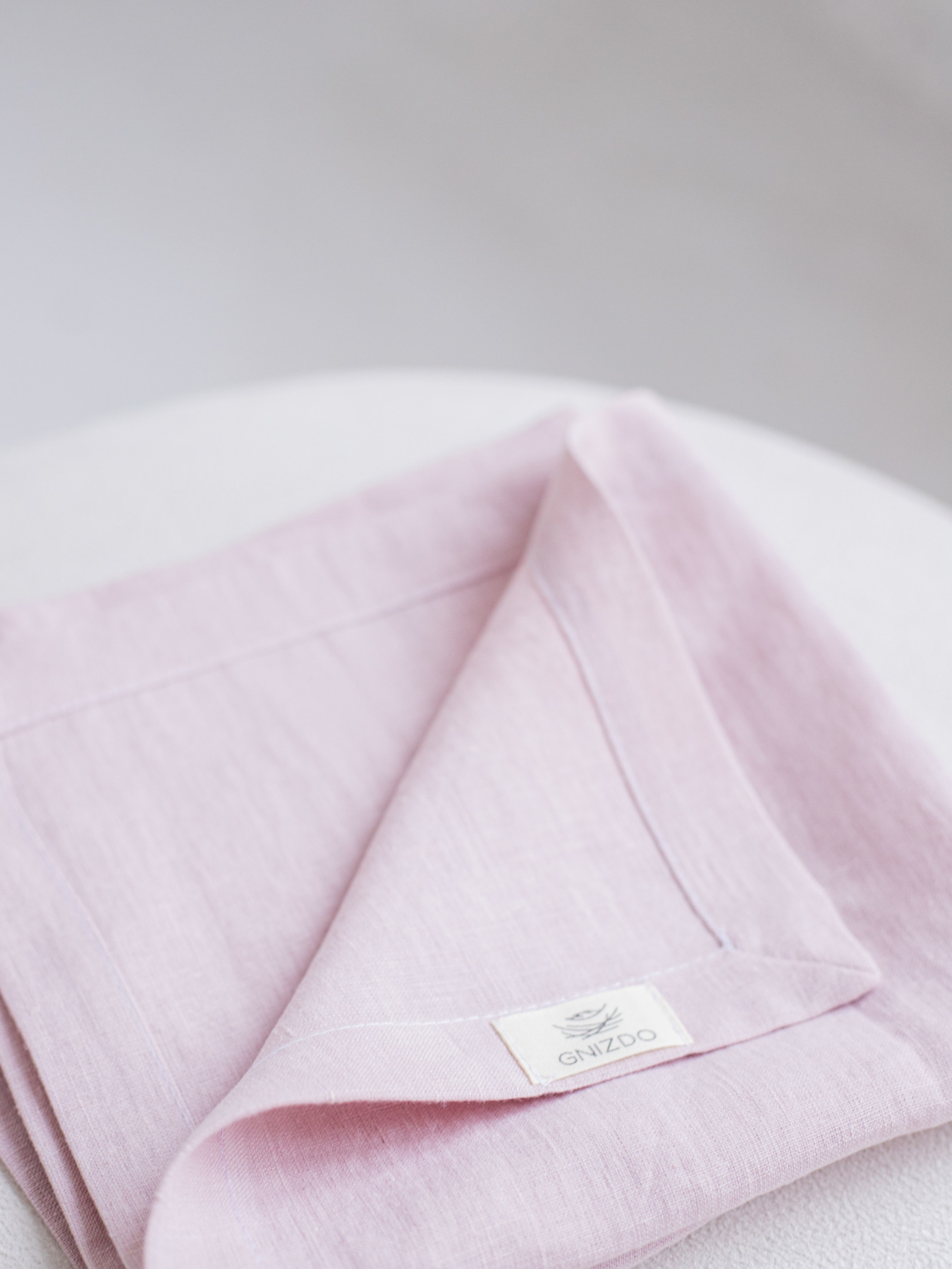 Набір з 2-х столових серветок з льону класичних однотонних в кольорі "Пильна троянда" GNIZDO Модель LCTNMC-007 Фото