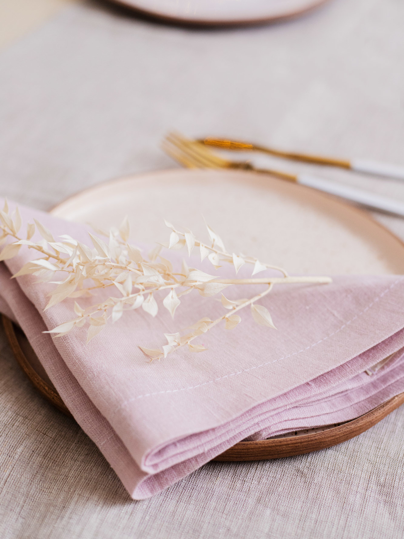 Набір з 2-х столових серветок з льону класичних однотонних в кольорі "Пильна троянда" GNIZDO модель LCTNMC-007 Набір з 2-х столових серветок з льону класичних однотонних в кольорі "Пильна троянда" GNIZDO модель LCTNMC-007 Фото