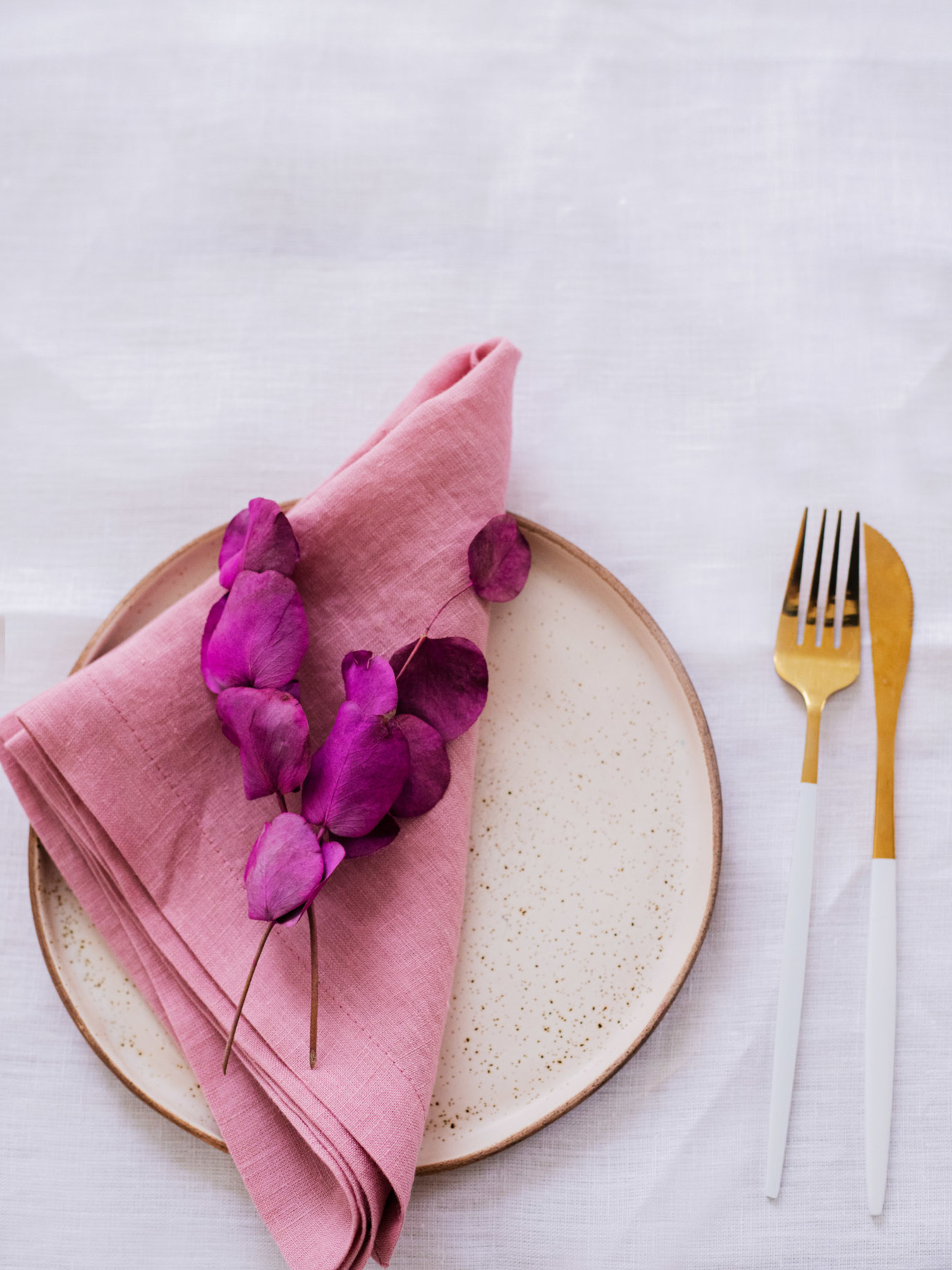 Набір з 2-х столових серветок з льону класичних однотонних в кольорі "Чайна троянда" GNIZDO Модель LCTNMC-019 Фото