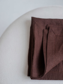 Набір з 2-х столових серветок з льону класичних однотонних в кольорі "Шоколад" GNIZDO модель LCTNMC-015 Фото