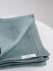 Набір з 2-х столових серветок з льону класичних однотонних в кольорі "Папороть" GNIZDO Модель LCTNMC-009 Фото