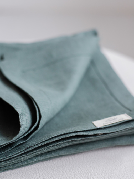 Набір з 2-х столових серветок з льону класичних однотонних в кольорі "Папороть" GNIZDO модель LCTNMC-009 Фото