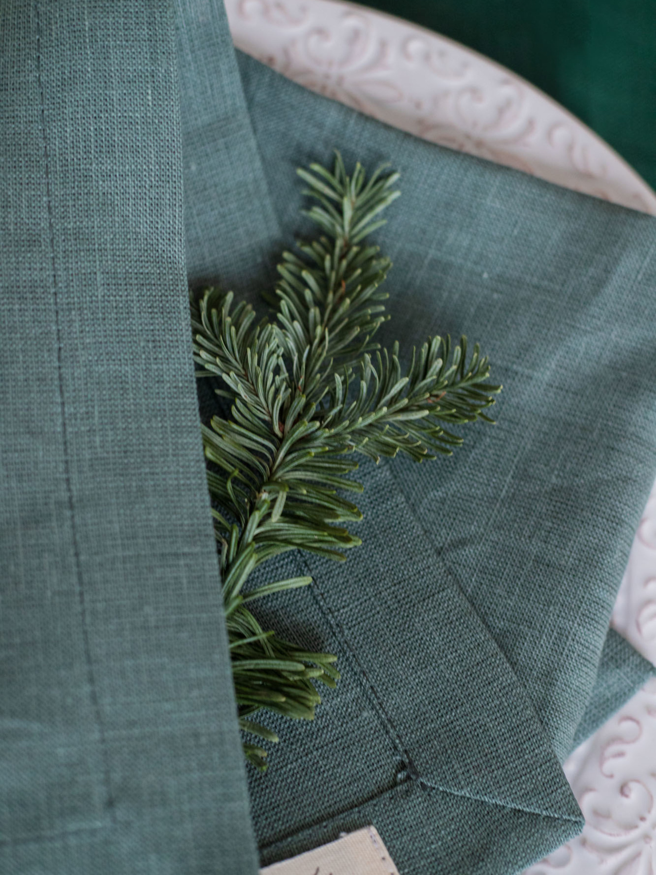 Набір з 2-х столових серветок з льону класичних однотонних в кольорі "Папороть" GNIZDO модель LCTNMC-009 Набір з 2-х столових серветок з льону класичних однотонних в кольорі "Папороть" GNIZDO модель LCTNMC-009 Фото