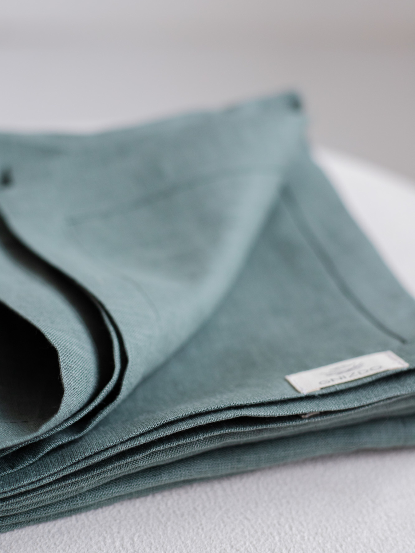 Набір з 2-х столових серветок з льону класичних однотонних в кольорі "Папороть" GNIZDO модель LCTNMC-009 Набір з 2-х столових серветок з льону класичних однотонних в кольорі "Папороть" GNIZDO модель LCTNMC-009 Фото