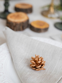 Набір з 2-х столових серветок з льону класичних однотонних в кольорі "Еко" GNIZDO модель LCTNMC-001 Набір з 2-х столових серветок з льону класичних однотонних в кольорі "Еко" GNIZDO модель LCTNMC-001 Фото