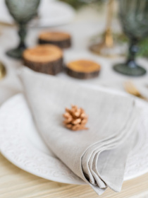 Набір з 2-х столових серветок з льону класичних однотонних в кольорі "Еко" GNIZDO модель LCTNMC-001 Набір з 2-х столових серветок з льону класичних однотонних в кольорі "Еко" GNIZDO модель LCTNMC-001 Фото