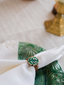 Набір з 2-х столових серветок з льону класичних однотонних в кольорі "Молоко" GNIZDO Модель LCTNMC-002 Фото