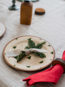 Набір з 2-х столових серветок з льону класичних однотонних в кольорі "Поле маків" GNIZDO модель LCTNMC-008 Набір з 2-х столових серветок з льону класичних однотонних в кольорі "Поле маків" GNIZDO модель LCTNMC-008 Фото