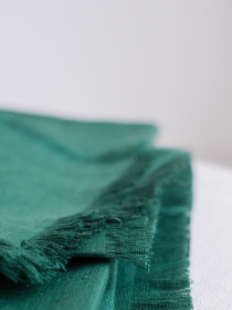 Набір з 2-х столових серветок з льону з бахромою в зеленому кольорі GNIZDO модель LTNFE-014 Фото