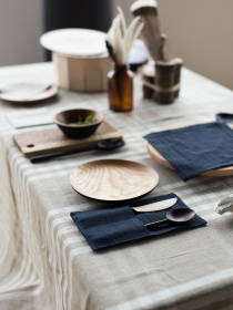 Конверти для столових приборів з льону в темно-синьому кольорі GNIZDO модель LEC-010 Конверти для столових приборів з льону в темно-синьому кольорі GNIZDO модель LEC-010 Фото