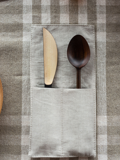 Конверти для столових приборів з льону в кольорі "Еко" GNIZDO модель LEC-001 Фото