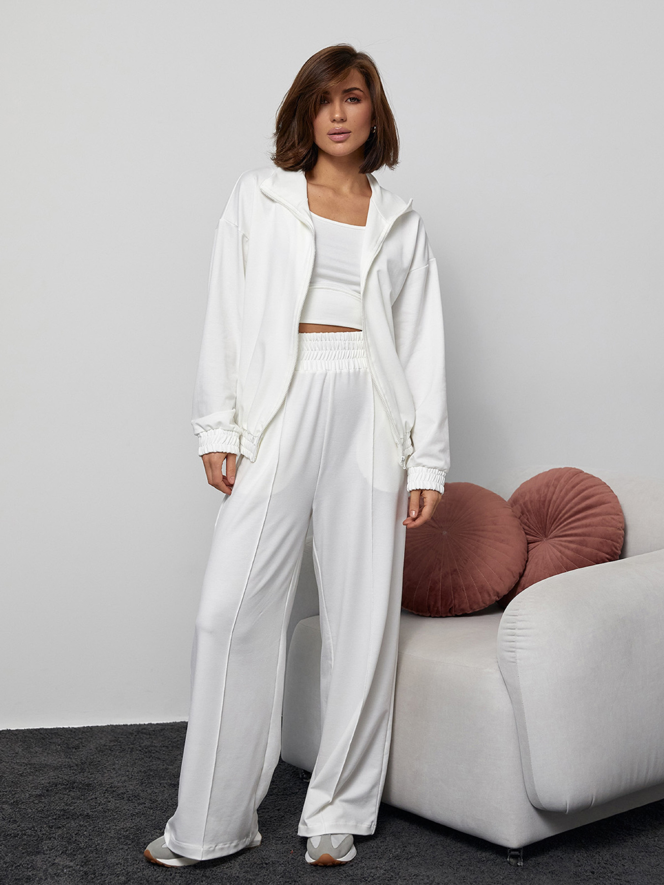 Спортивний костюм ISSA Plus модель 13479_молочный Фото