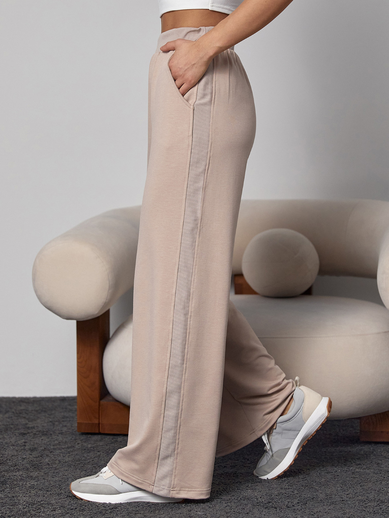 Брюки палаццо ISSA Plus модель 14303_бежевый Фото