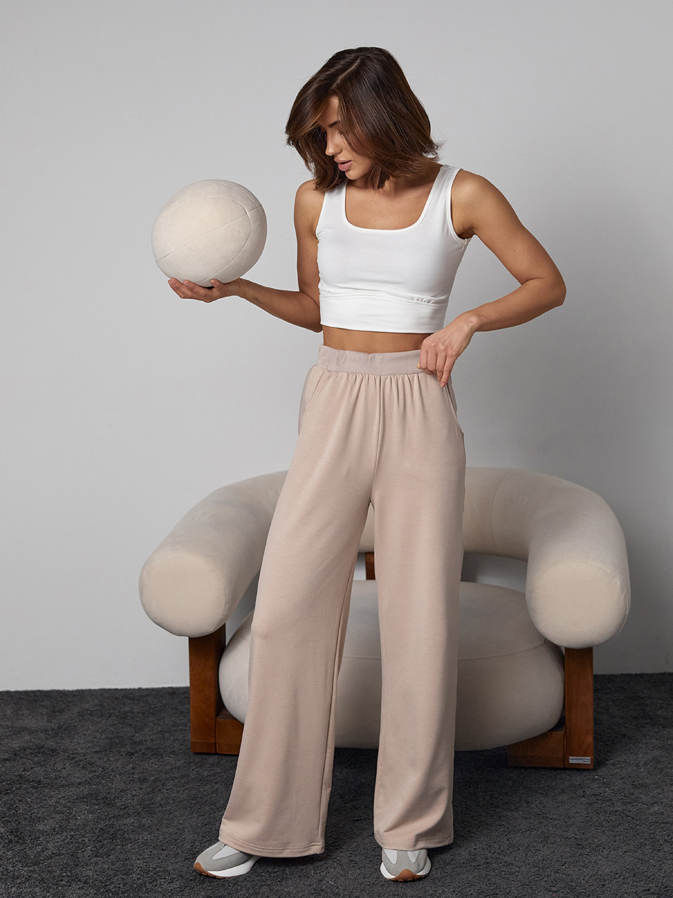 Палаццо ISSA Plus модель 14303_бежевый Фото