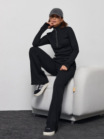 Повседневный костюм ISSA Plus модель SA-507_черный Повседневный костюм ISSA Plus модель SA-507_черный Фото