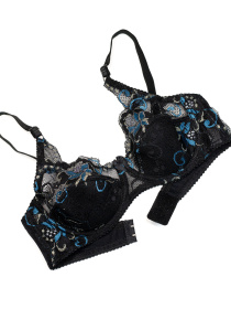 Бюстгальтер ISSA Plus модель BL2-876_черный_голубой Фото