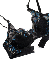 Бюстгальтер ISSA Plus модель BL2-876_черный_голубой Бюстгальтер ISSA Plus модель BL2-876_черный_голубой Фото