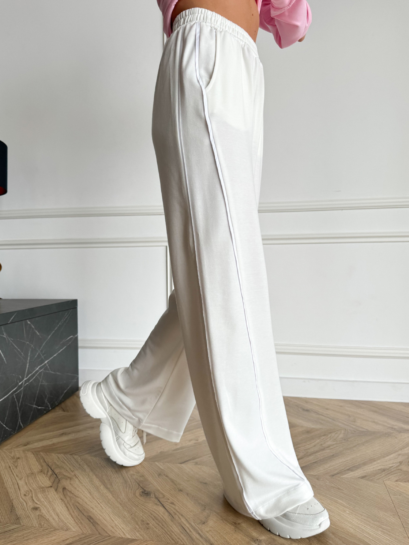 Штаны спортивные ISSA Plus модель 14311_молочный Фото