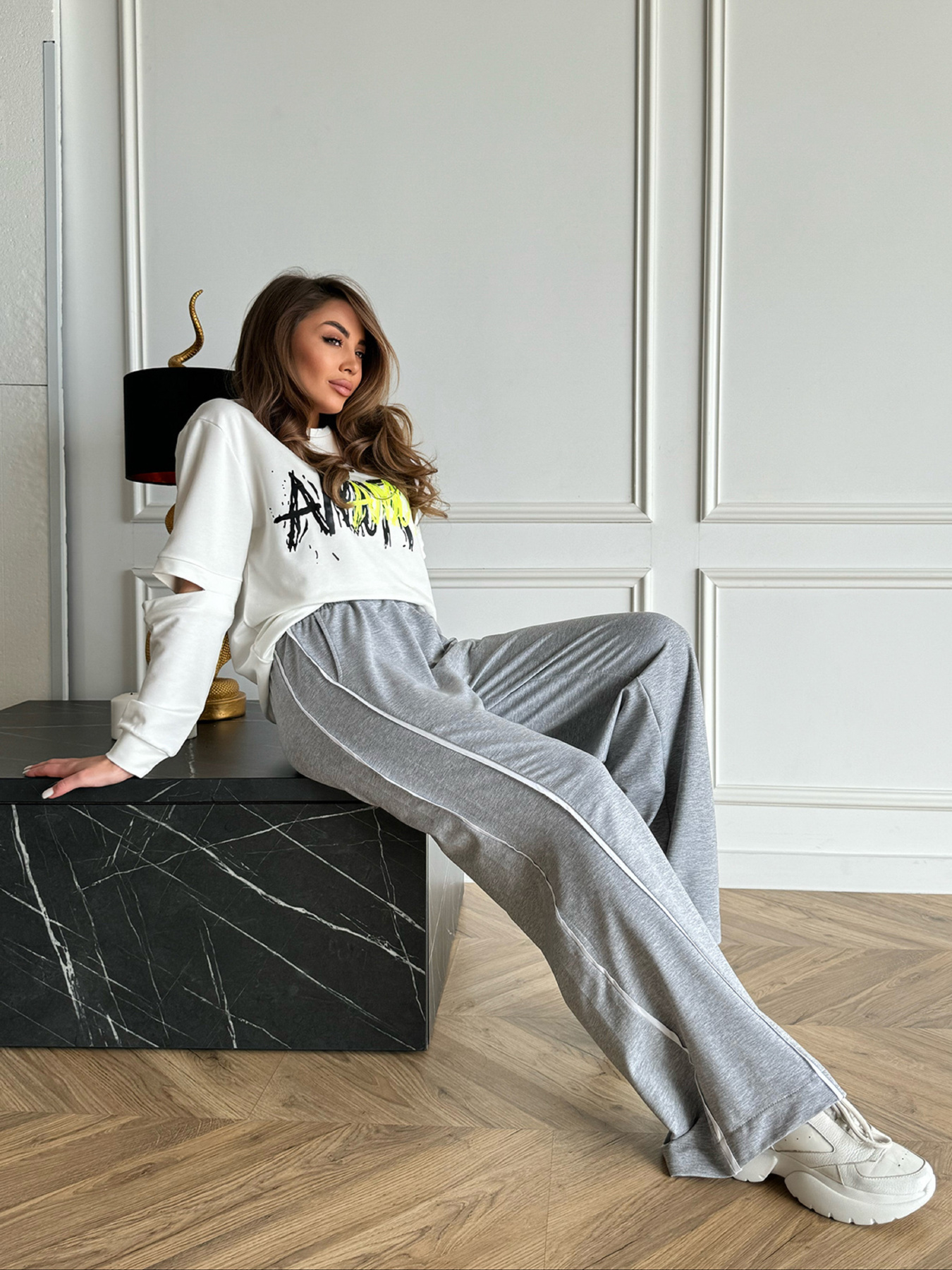 Штаны спортивные ISSA Plus модель 14311_серый Фото