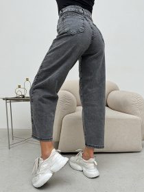 Джинсы мом ISSA Plus модель WN20-588_серый Фото