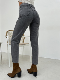 Джинсы мом ISSA Plus модель WN20-589_серый Фото